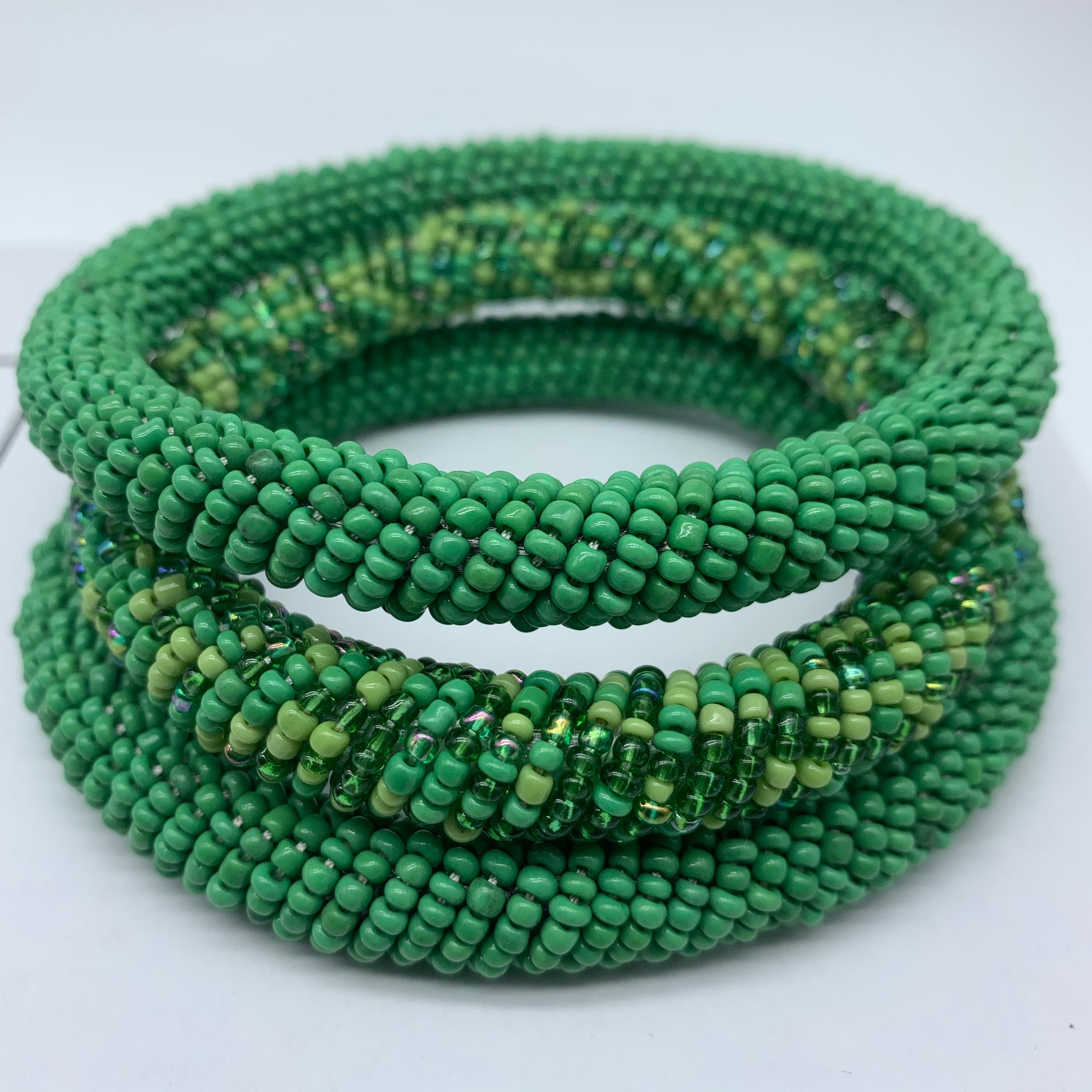 Beaded Bangle-Green Variation - Lillon Boutique