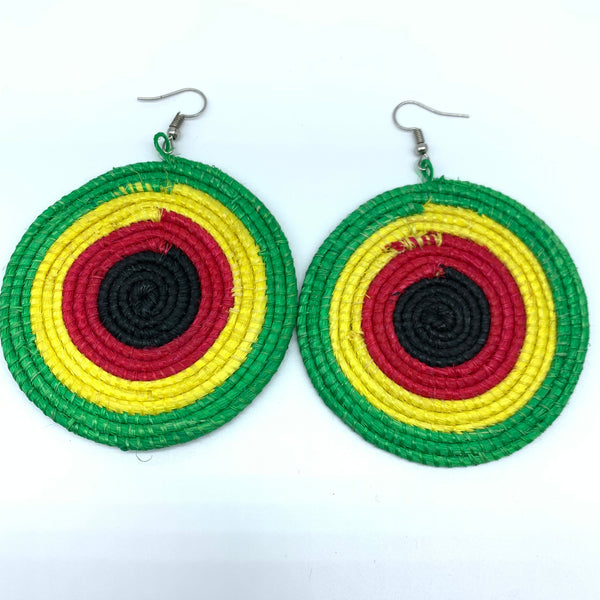 Sisal Earrings- Green 30