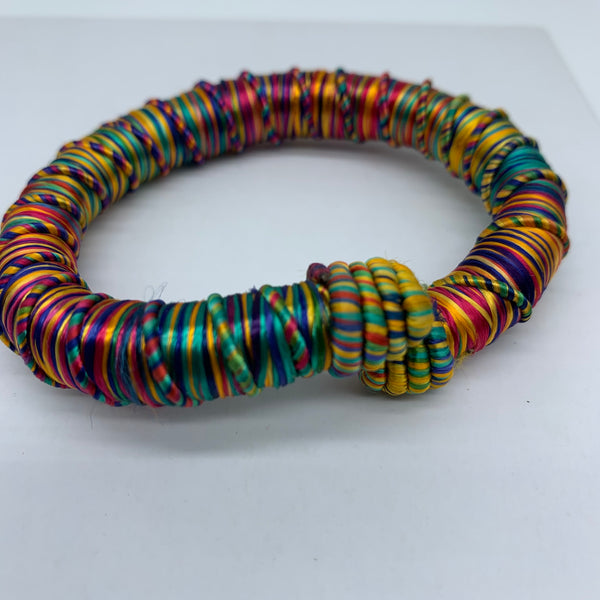 Thread W/Metal Bangle-Multi Colour 3