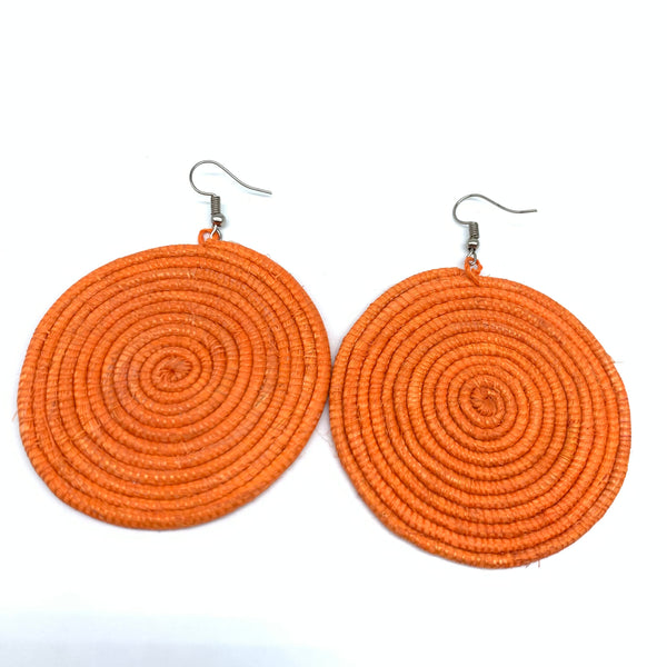 Sisal Earrings-Orange Variation 5