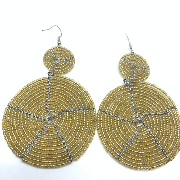 Beaded Earrings-Gold Variation
