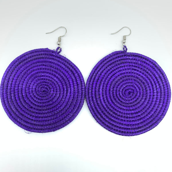 Sisal Earrings-Purple 9