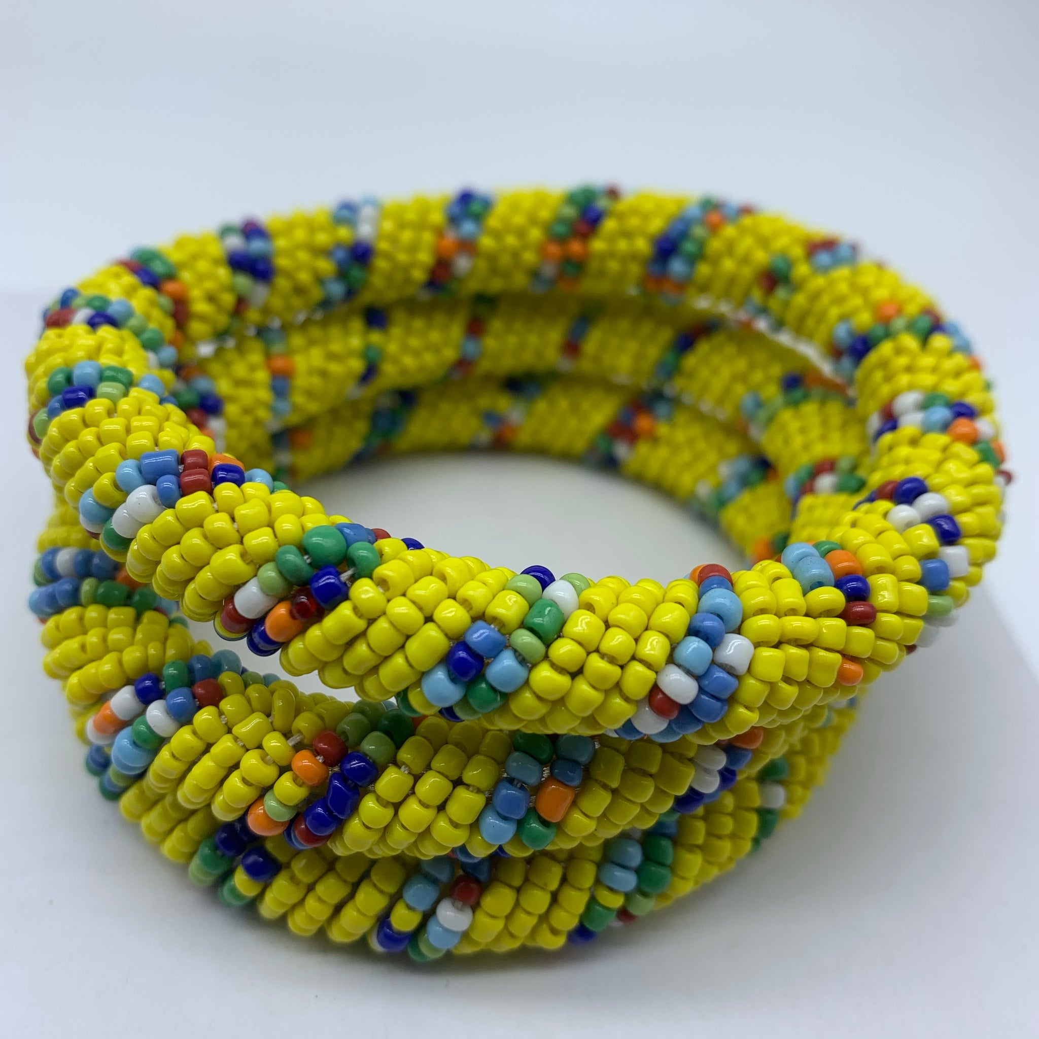 Beaded Bangle-Yellow and Multi Colour Variation - Lillon Boutique