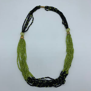 Bead Necklace-Black and Green Variation