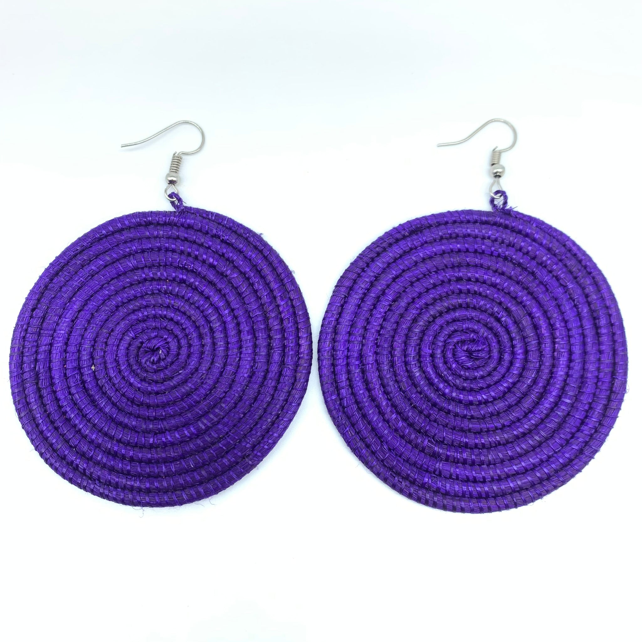 Sisal Earrings-Purple 3