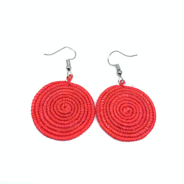 Sisal Earrings- XS Red Variation 5