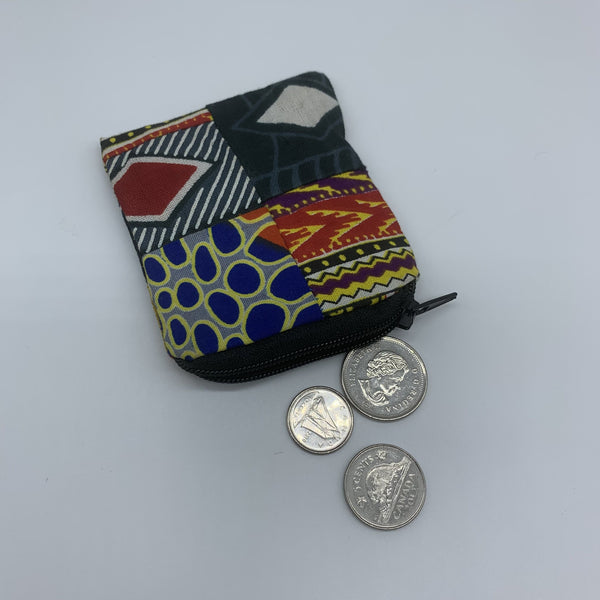African Print Coin Purse- Zoba Zoba Multi Colour 5 - Lillon Boutique