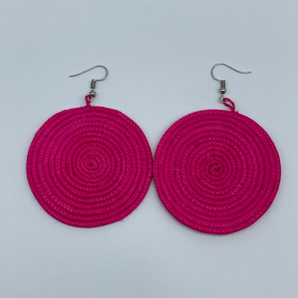 Sisal Earrings-Pink Variation 3 - Lillon Boutique