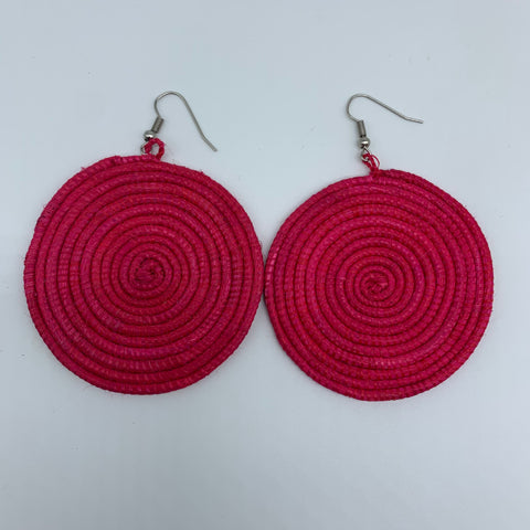 Sisal Earrings-Red 5