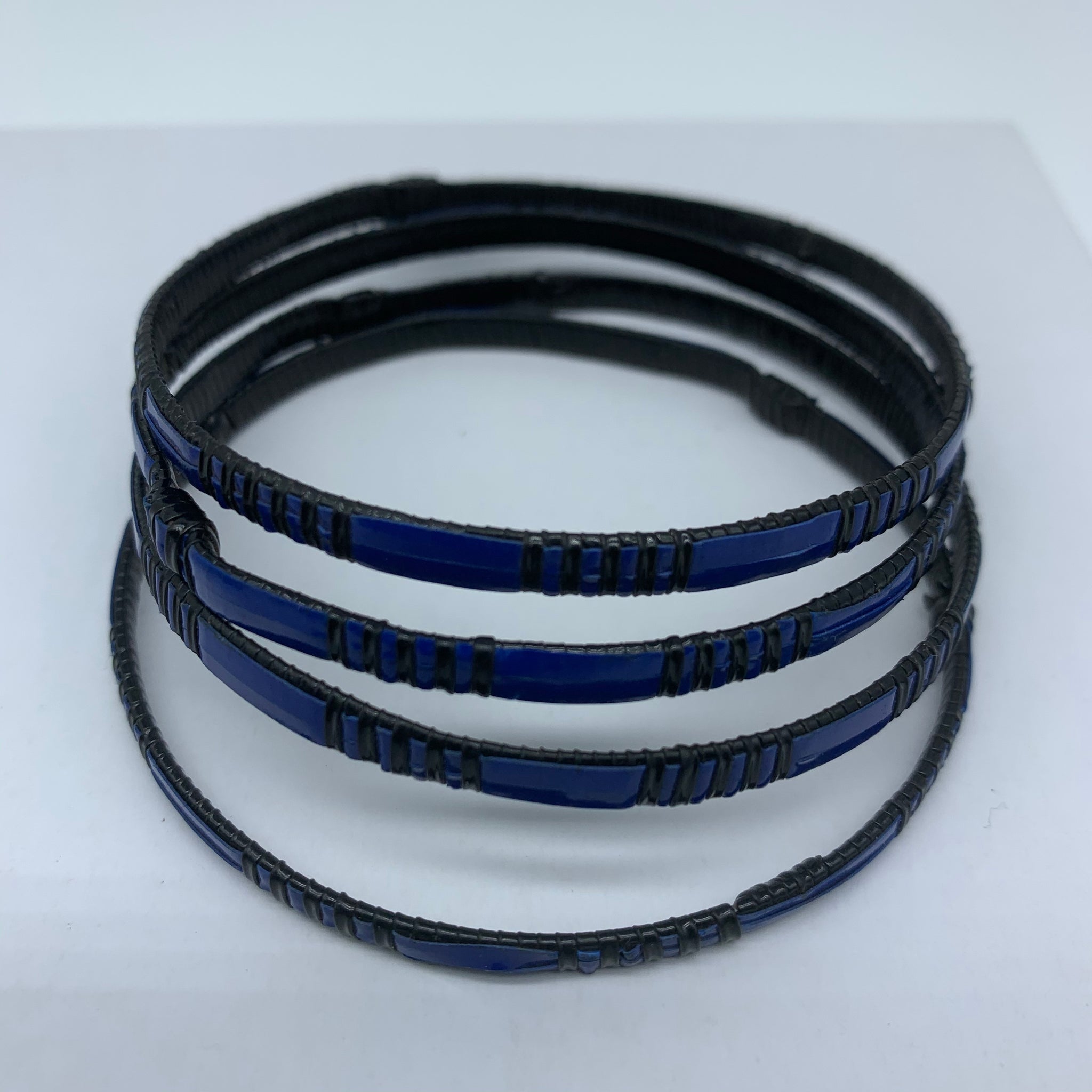 Metal W/ Plastic Bangle-XS Blue Variation - Lillon Boutique