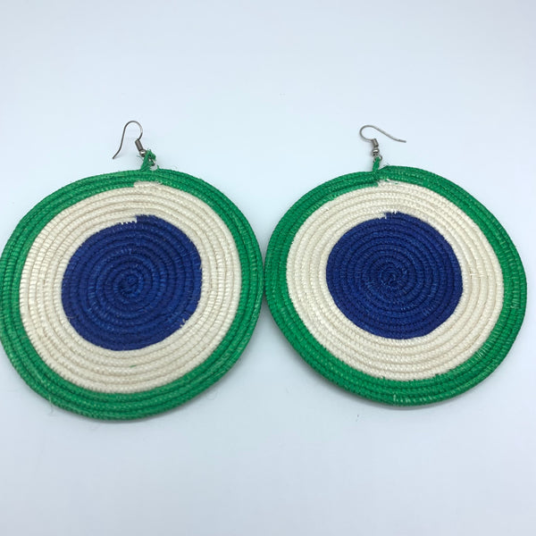 Sisal Earrings- XXL Green