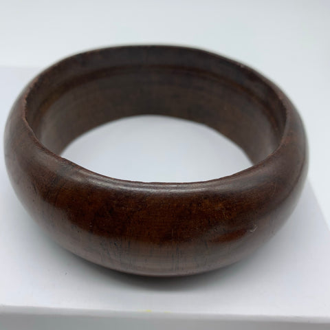 Wooden Bangle-XL Brown Variation - Lillon Boutique