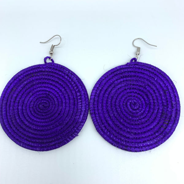 Sisal Earrings-Purple 5