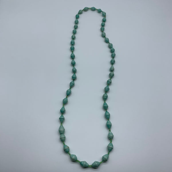 Paper Necklace with Beads-Blue Variation 3