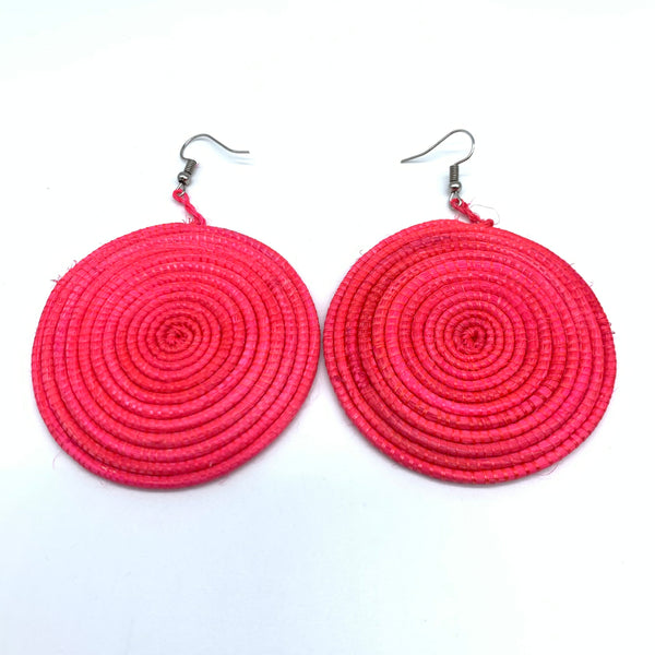 Sisal Earrings-Red 7