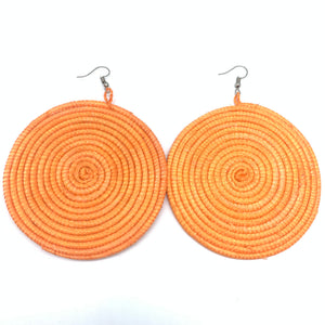 Sisal Earrings- XXL Orange