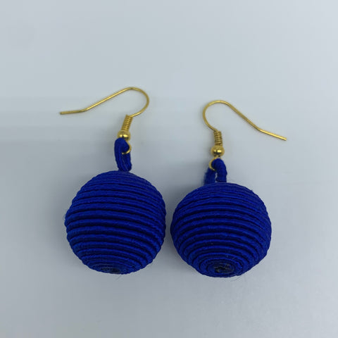 Thread W/Metal Earrings-Blue 2