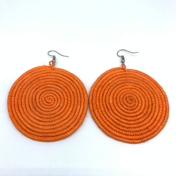 Sisal Earrings-Orange Variation 5