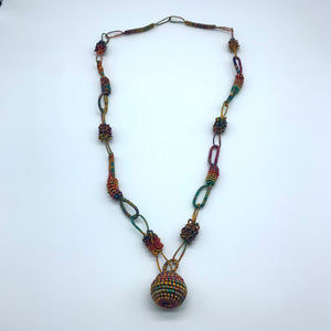 Thread W/Metal Necklace -Multi Colour Rama