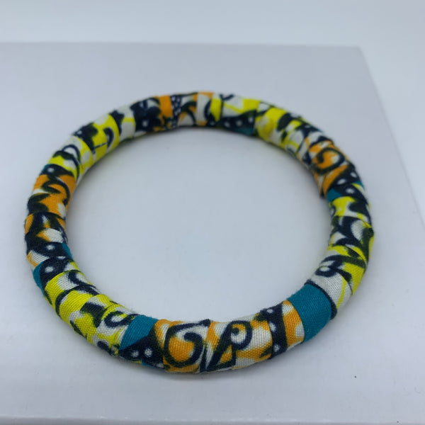 African Print Bangle-Yellow Variation 3 - Lillon Boutique