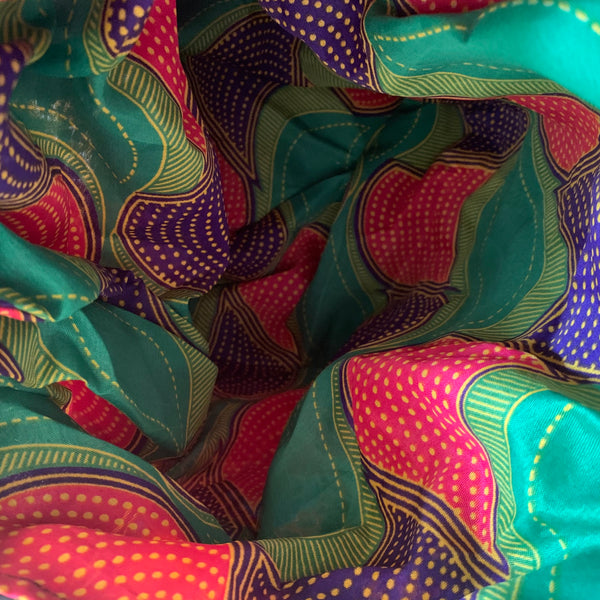 African Print Over Shoulder Bag- String Zoba Zoba Multi Colour Variation