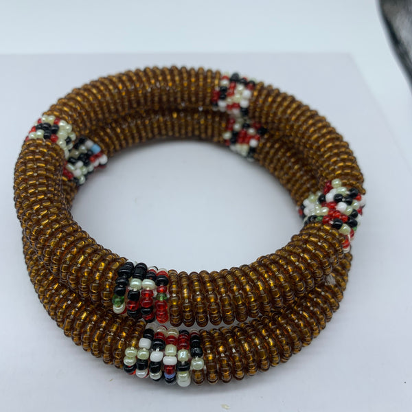 Beaded Bangle-Bronze and Multi Colour Variation - Lillon Boutique