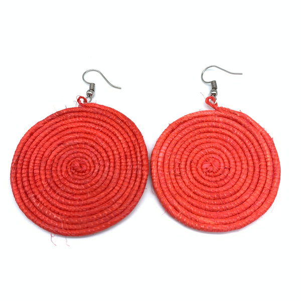 Sisal Earrings- S Orange Variation