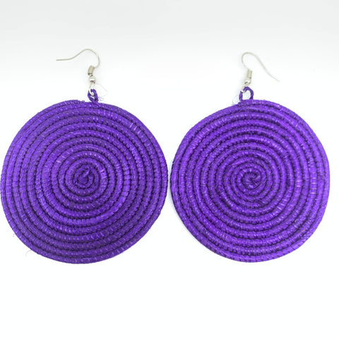 Sisal Earrings-Purple 6