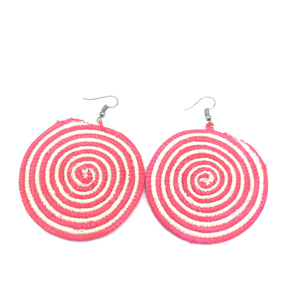 Sisal Earrings-Pink Variation 15