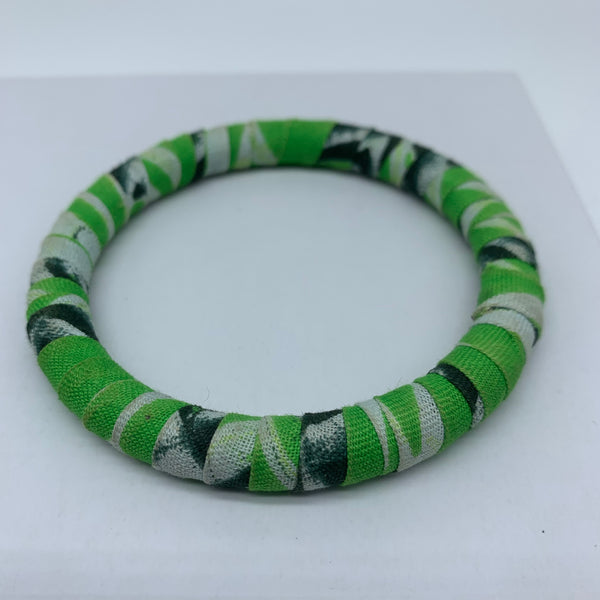 African Print Bangle-Green Variation 2 - Lillon Boutique