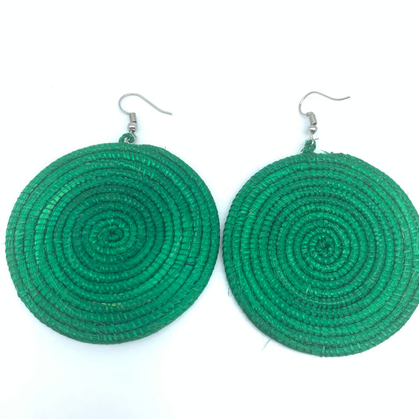 Sisal Earrings- Green 11