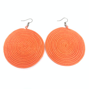 Sisal Earrings-Orange Variation 2