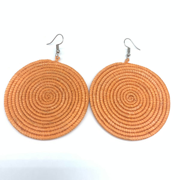 Sisal Earrings-Orange Variation 14