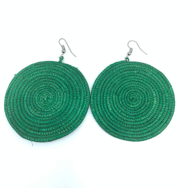 Sisal Earrings- Green 8