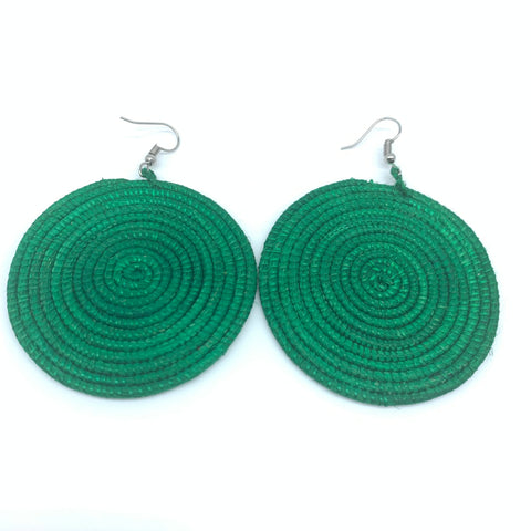 Sisal Earrings- Green 11