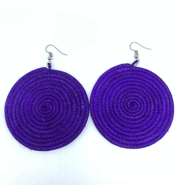 Sisal Earrings-Purple 4