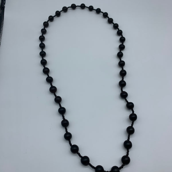 Seeds Necklace W/Beads-Black Variation