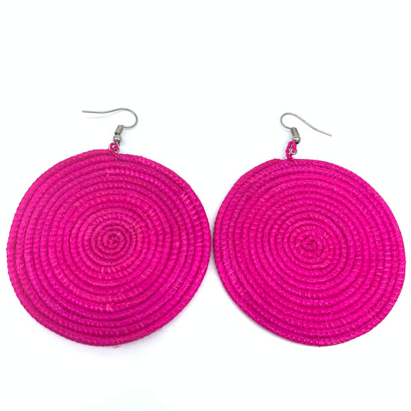 Sisal Earrings-Pink Variation 7