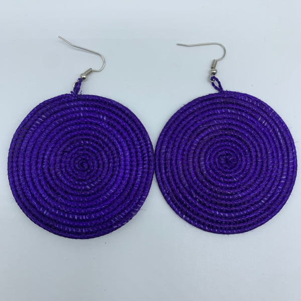 Sisal Earrings-Purple