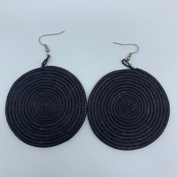 Sisal Earrings-Black