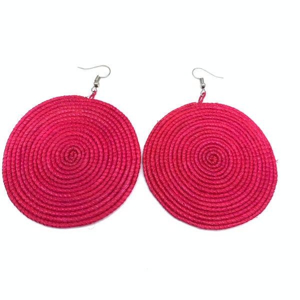 Sisal Earrings-Red 18