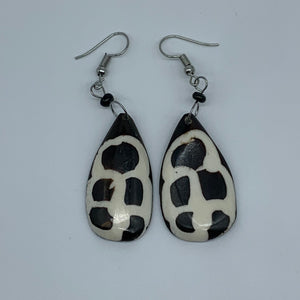 Cow Bone Earrings-Black and White 6 - Lillon Boutique