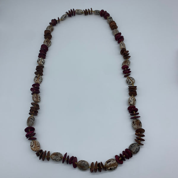 Seeds Necklace W/Beads-Pink Variation 2
