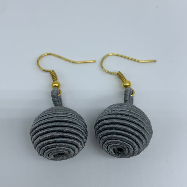 Thread W/Metal Earrings- S Grey