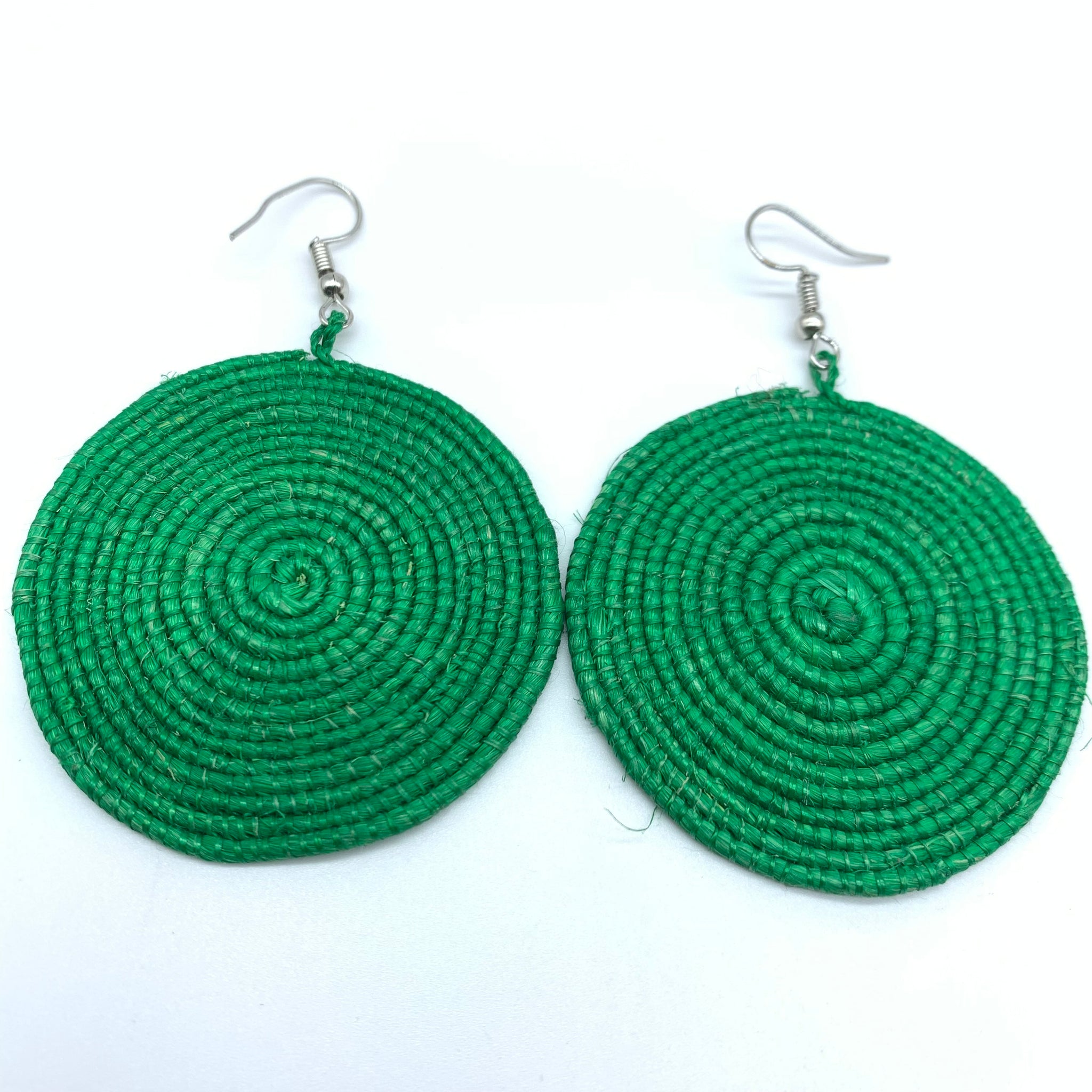 Sisal Earrings- S Green Variation