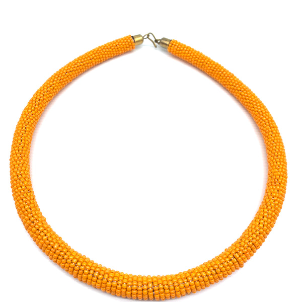 Bead Bangle Necklace-Orange Variation