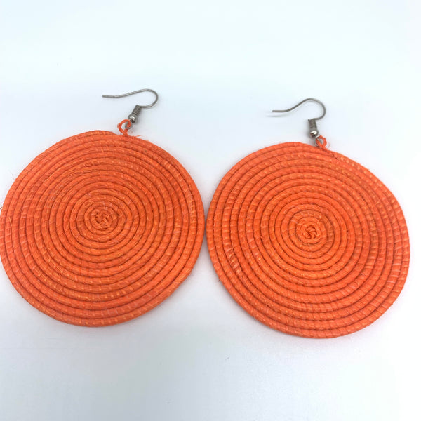 Sisal Earrings-Orange Variation 2