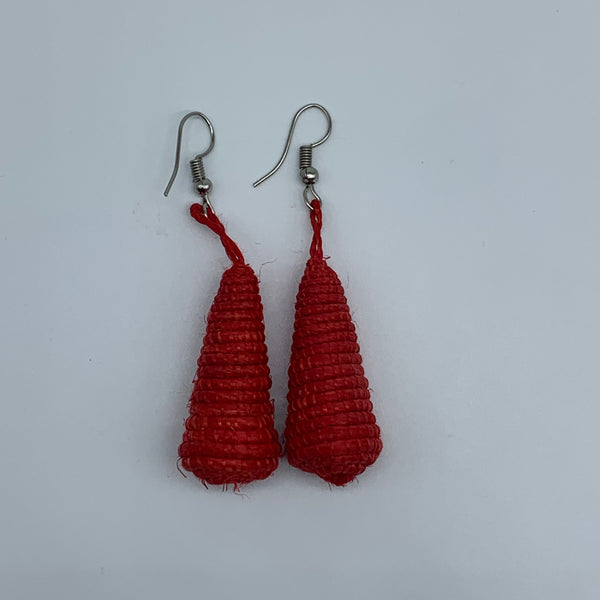 Sisal Earrings- D Red Variation - Lillon Boutique