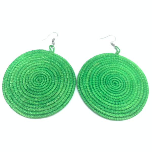 Sisal Earrings- Green 6