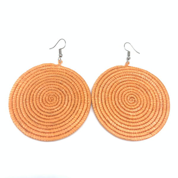 Sisal Earrings-Orange Variation 14